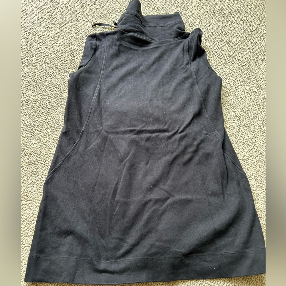 Eileen Fisher Funnel Neck Tunic Sweatshirt Black XS - Picture 6 of 7